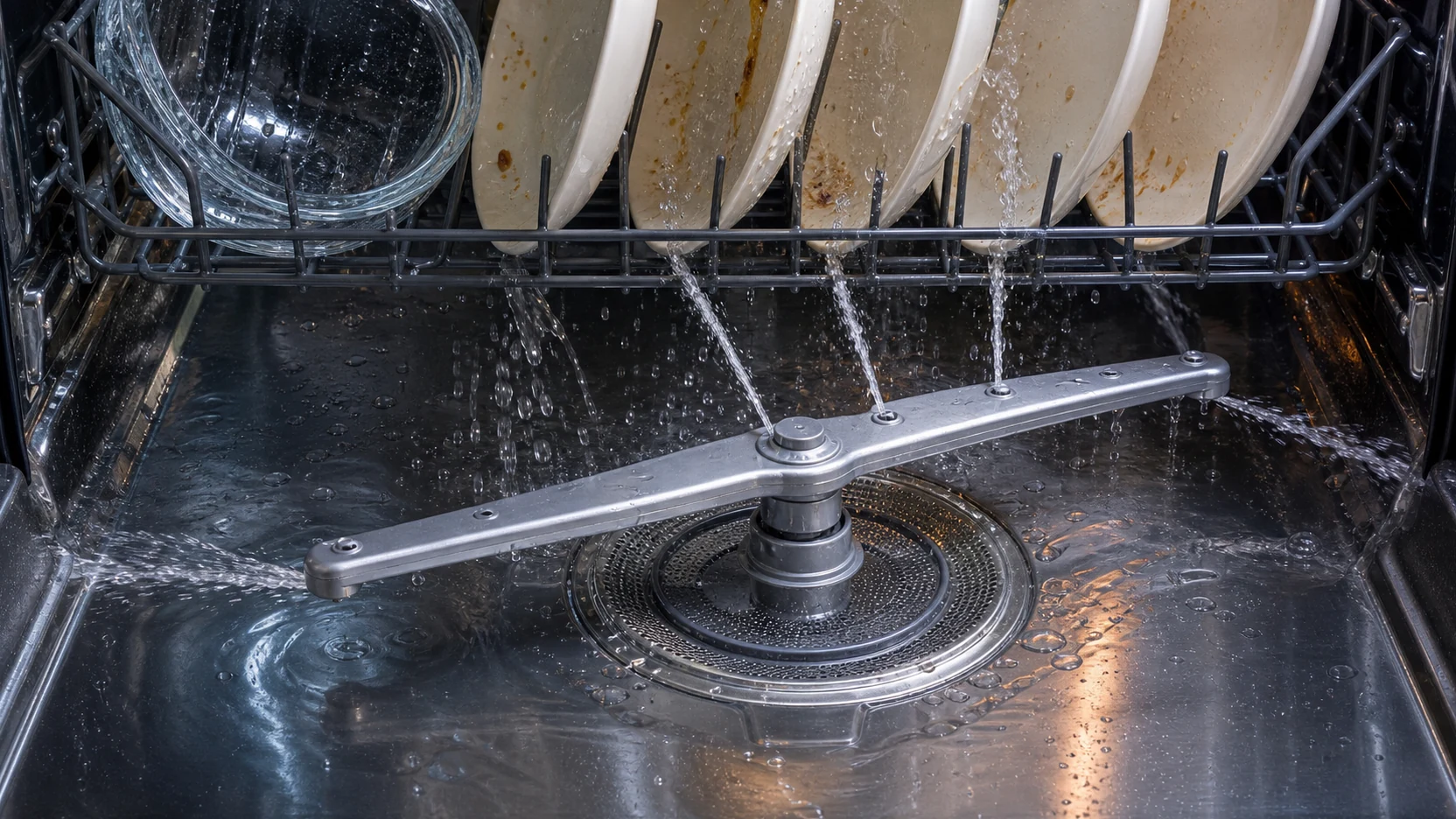 Featured illustration for How Do Dishwashers Clean?