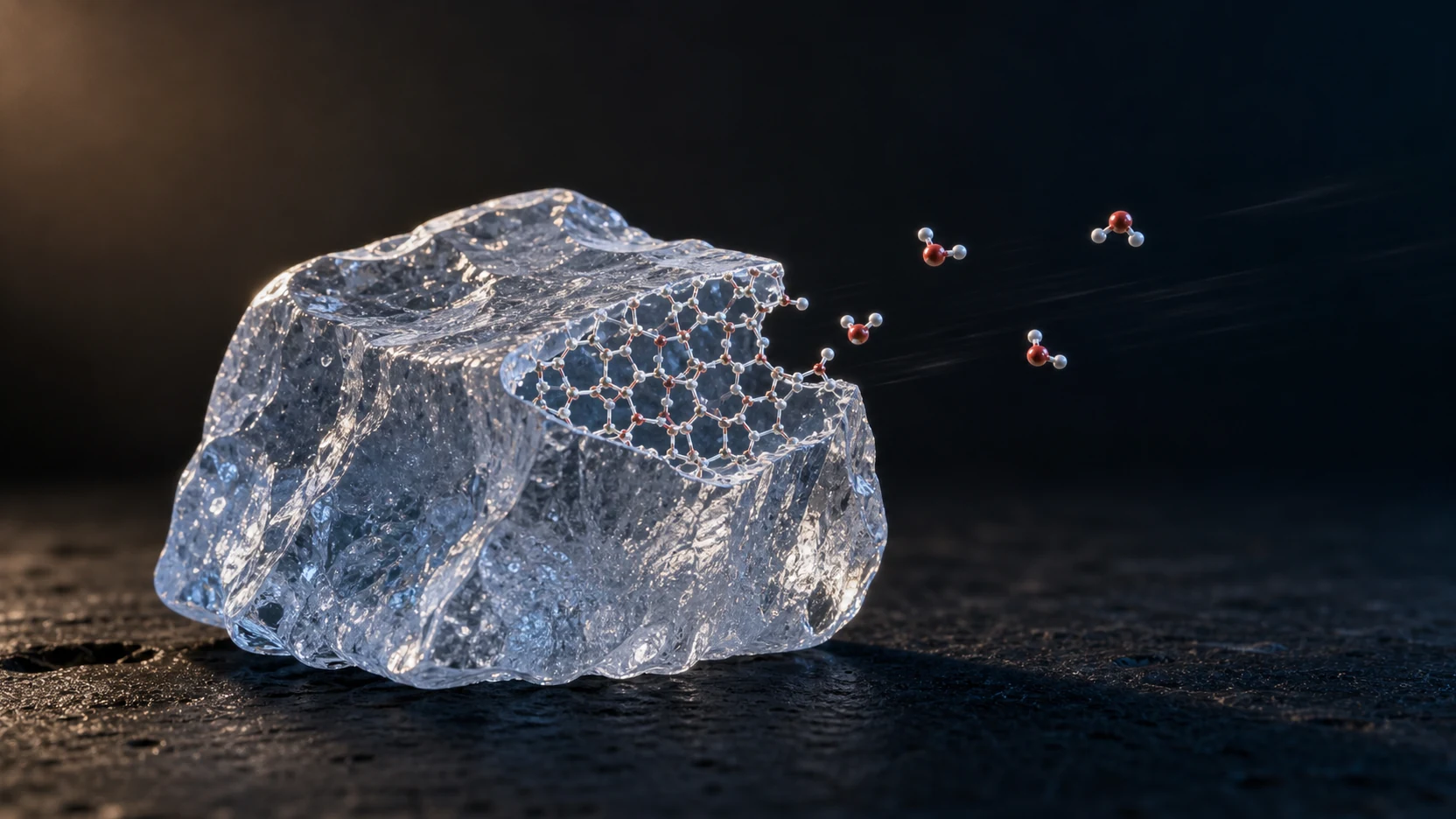 Featured illustration for Why Does Ice Evaporate Faster?