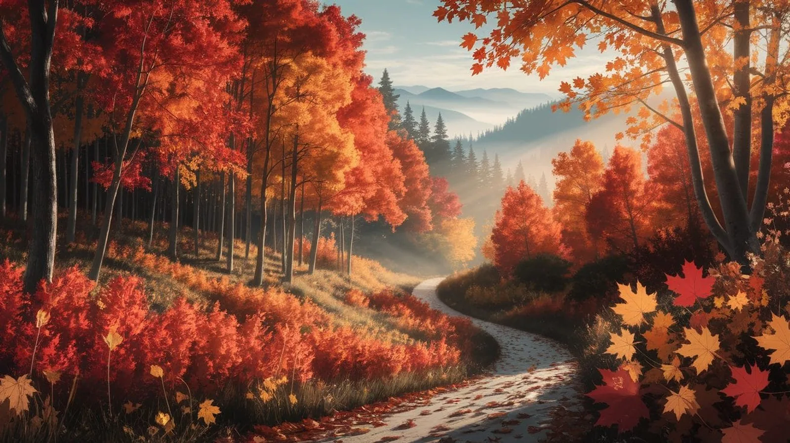 Featured illustration for Autumn's Brilliant Farewell: The Science and Significance of Fall Foliage