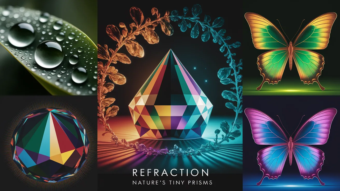 Illustration for Refraction – Nature’s Tiny Prisms