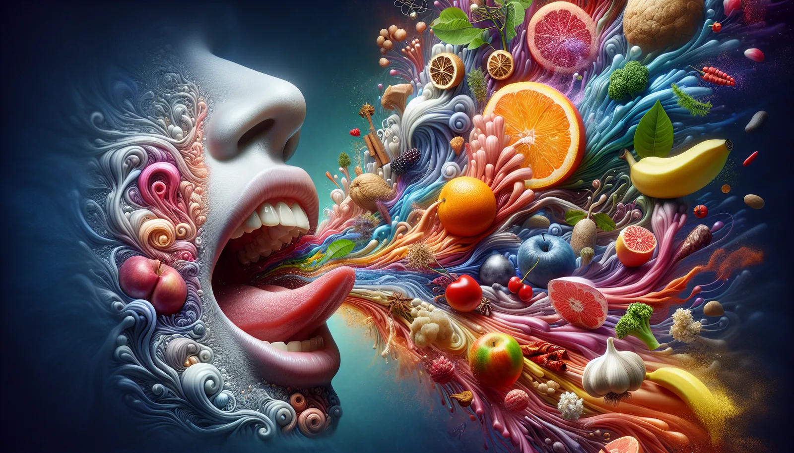 Illustration for Orthonasal vs. Retronasal Olfaction
