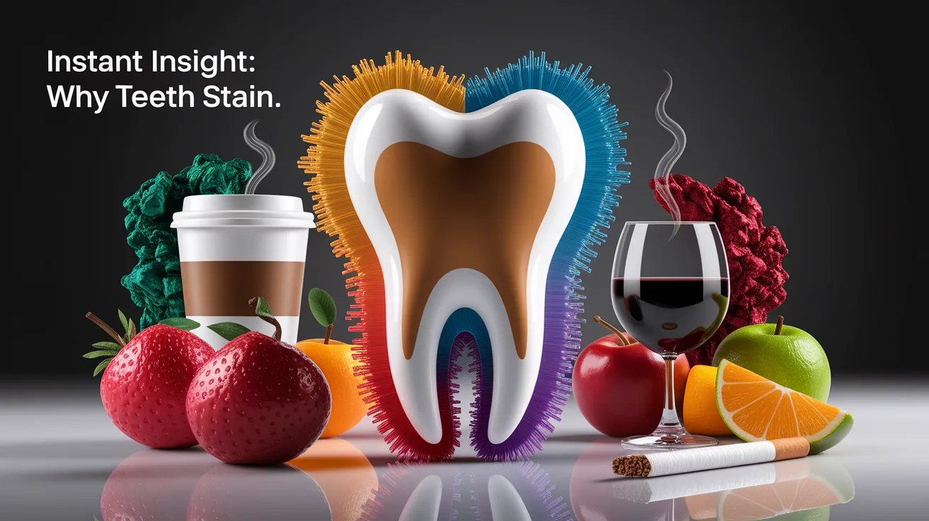 Illustration for Instant Insight: Why Teeth Stain