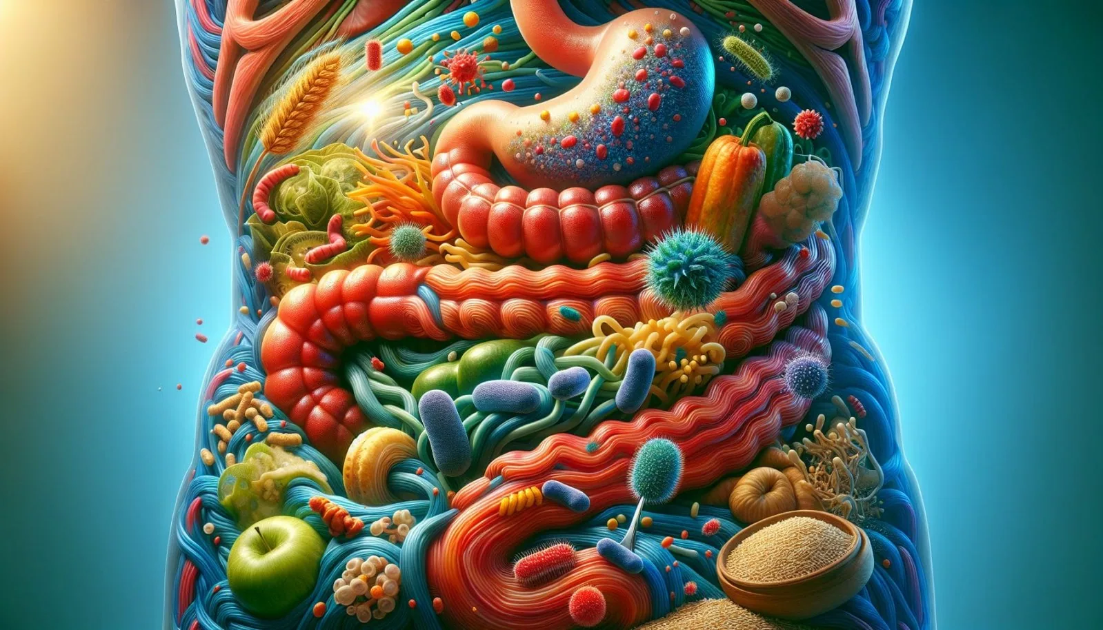 Featured illustration for Unveiling the Hidden Helpers: How Bacteria Aid in Digestion
