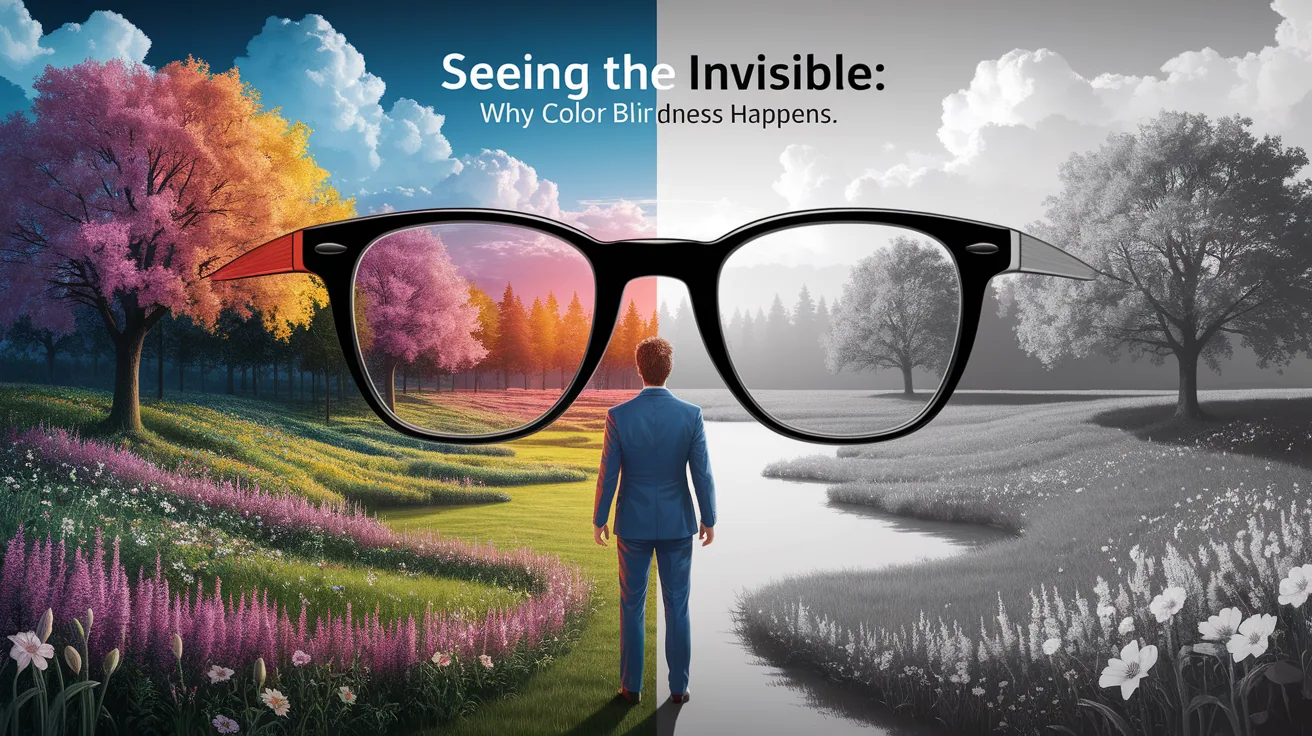 Illustration for Seeing the Invisible: Why Color Blindness Happens