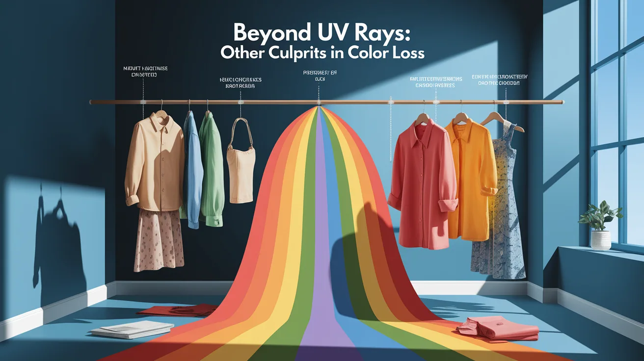 Illustration for Beyond UV Rays: Other Culprits in Color Loss