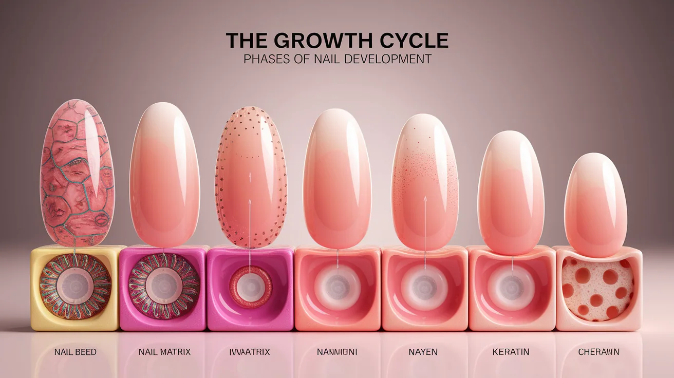 Illustration for The Growth Cycle: Phases of Nail Development