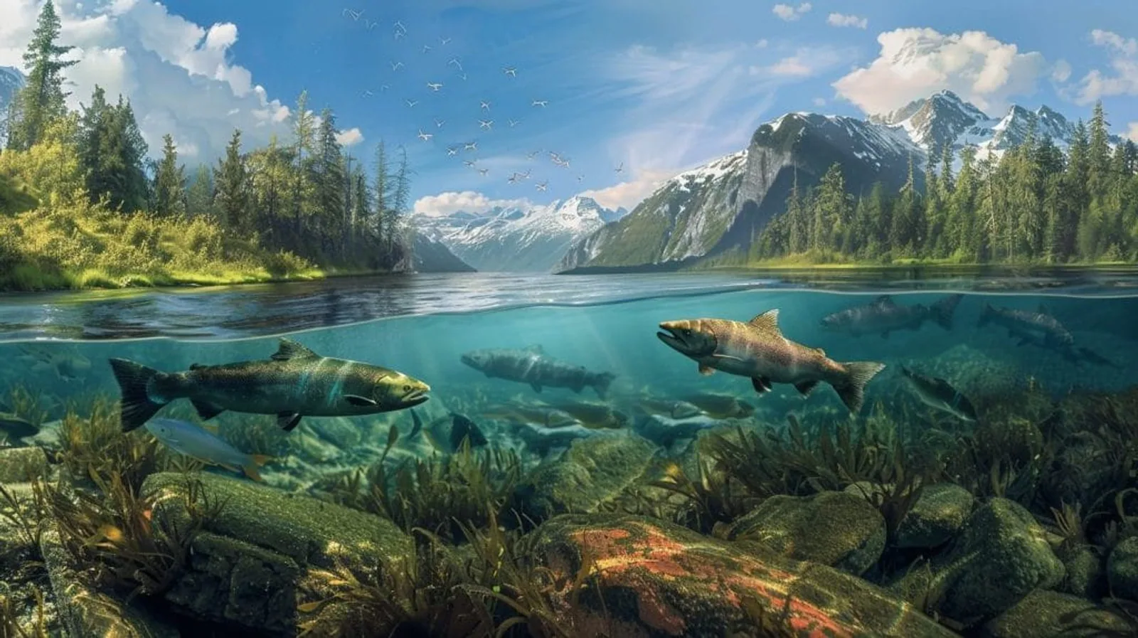 Illustration for The Marvel of Salmon Migration