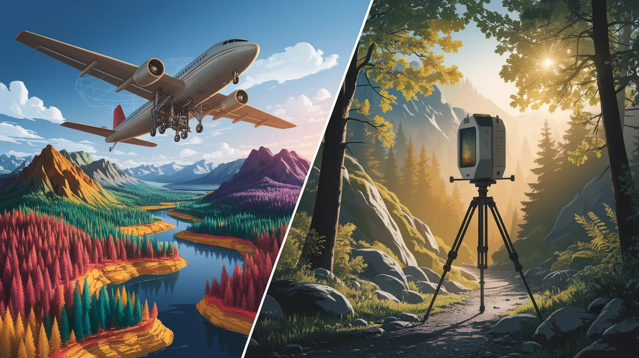 Illustration for Scanning Modes: Airborne and Terrestrial LiDAR