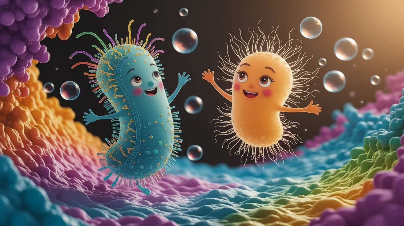 Illustration for The Microbial Duo at Play