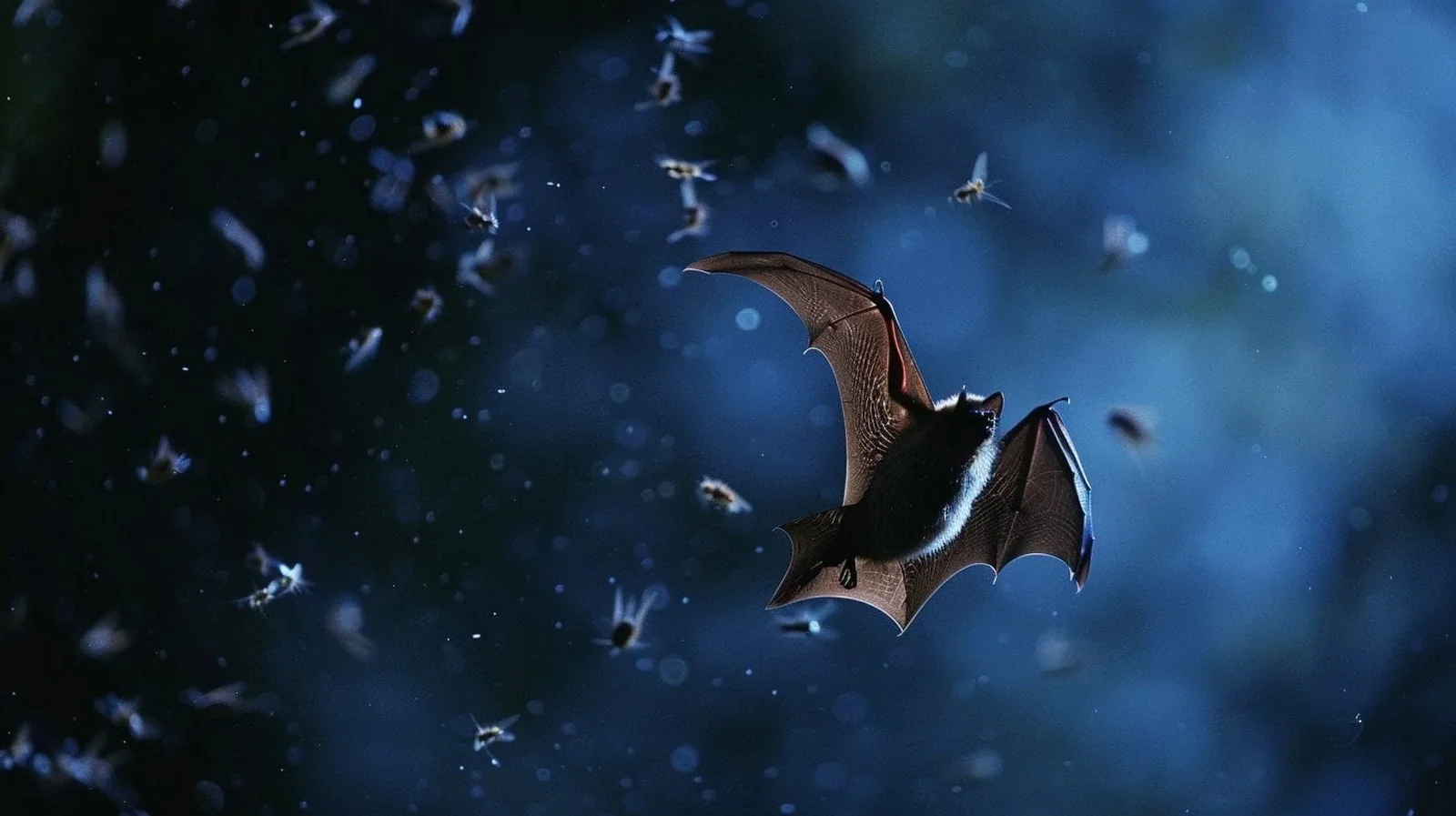 Featured illustration for How Do Bats Find Bugs to Eat?
