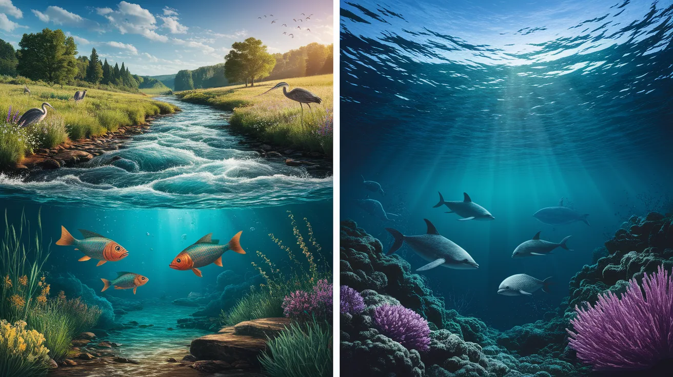 Illustration for Rivers vs. Oceans: Why Freshwater Stays Fresh