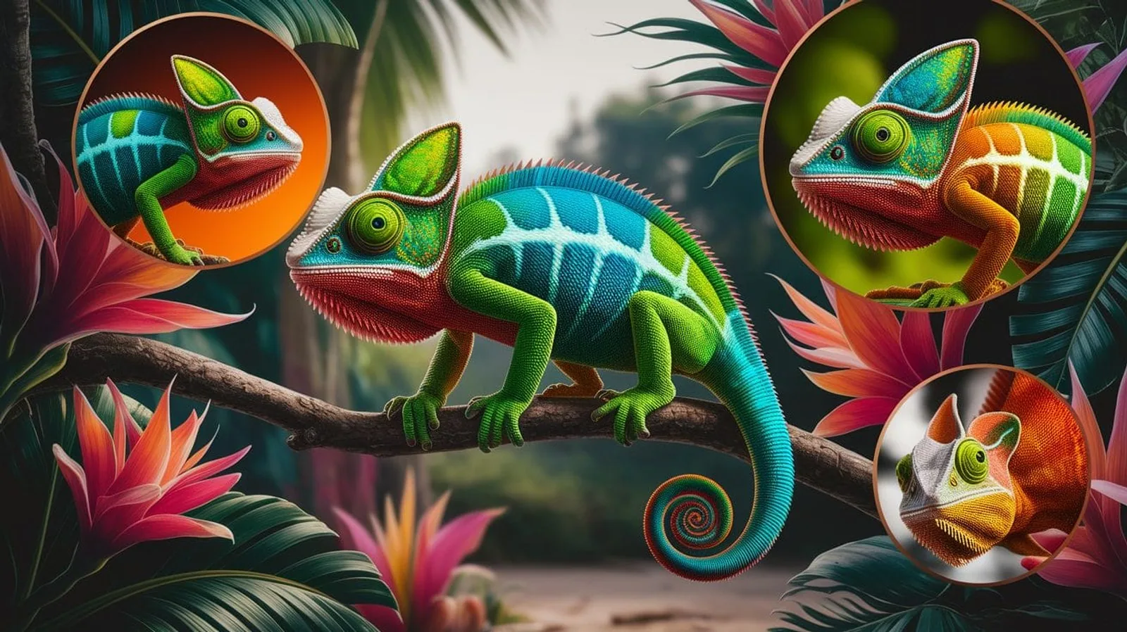 Featured illustration for How Chameleons Change Color: The Science in Plain Sight