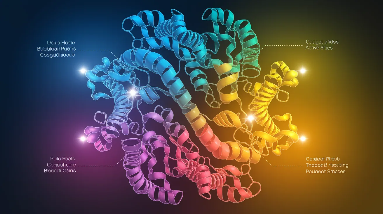 photorealistic illustration of Protein Structure – The Building Blocks of Coagulation