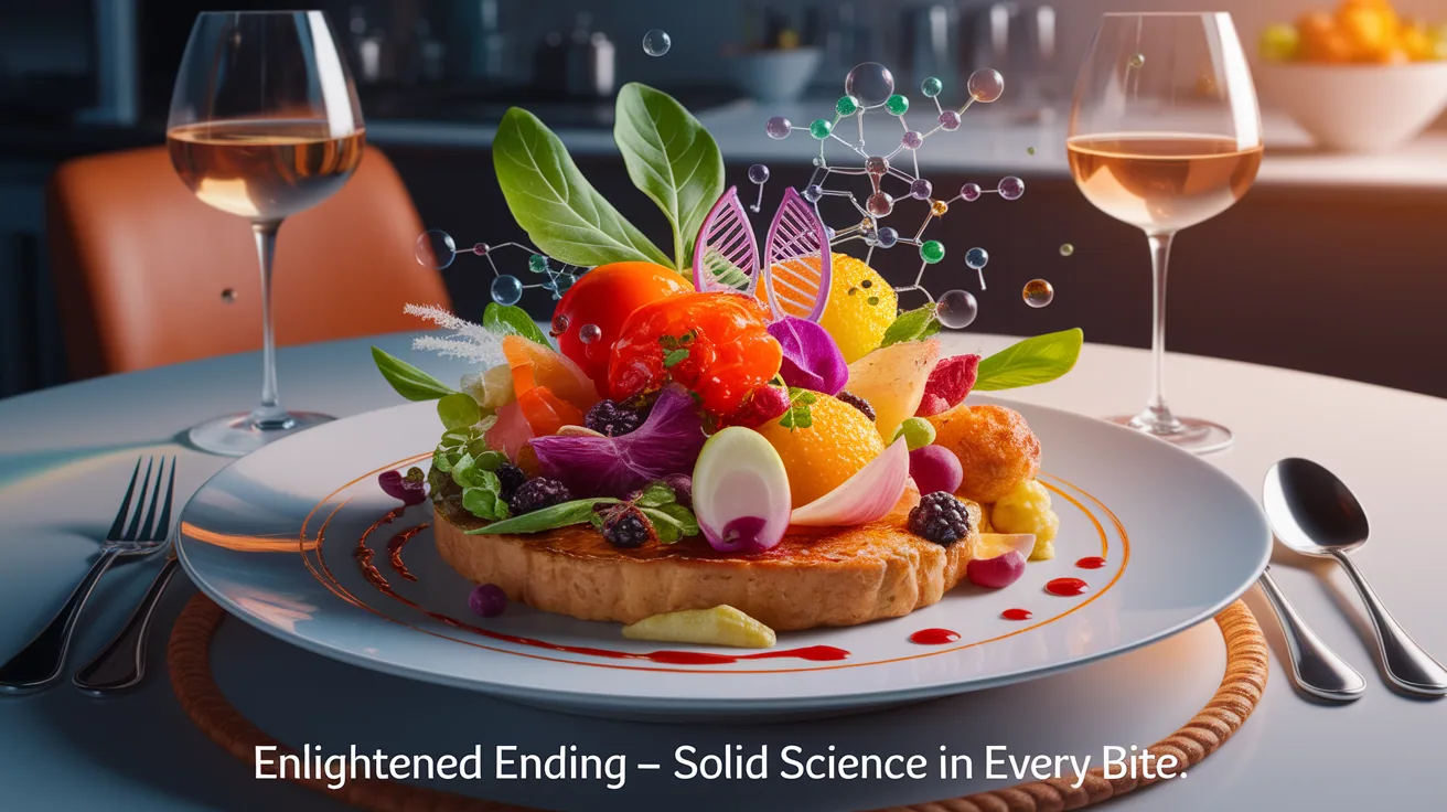 photorealistic illustration of Enlightened Ending – Solid Science in Every Bite