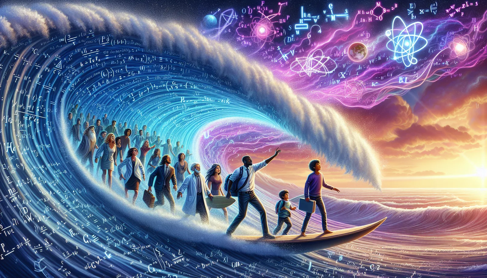 Illustration for Conclusion - Riding the Physics Wave