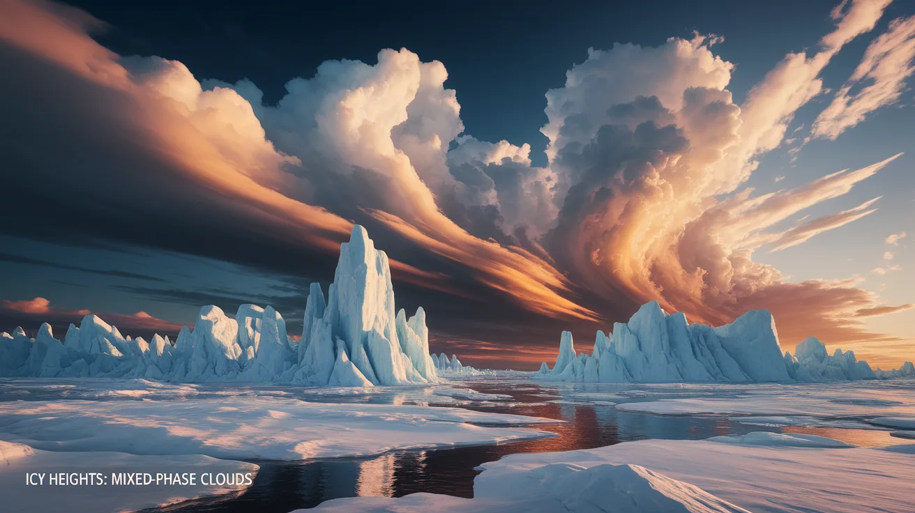 Illustration for Icy Heights: Mixed-Phase Clouds