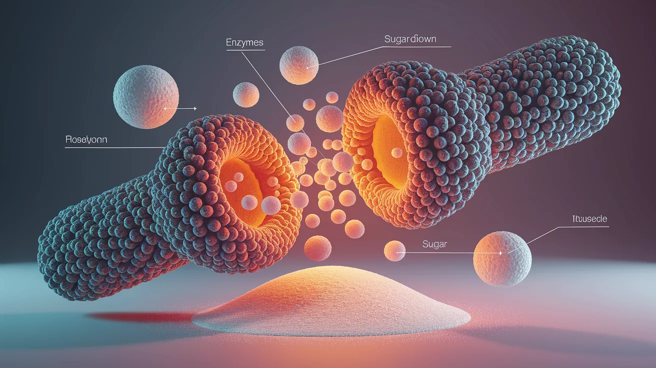 Illustration for Enzymatic Action and Sugar Breakdown