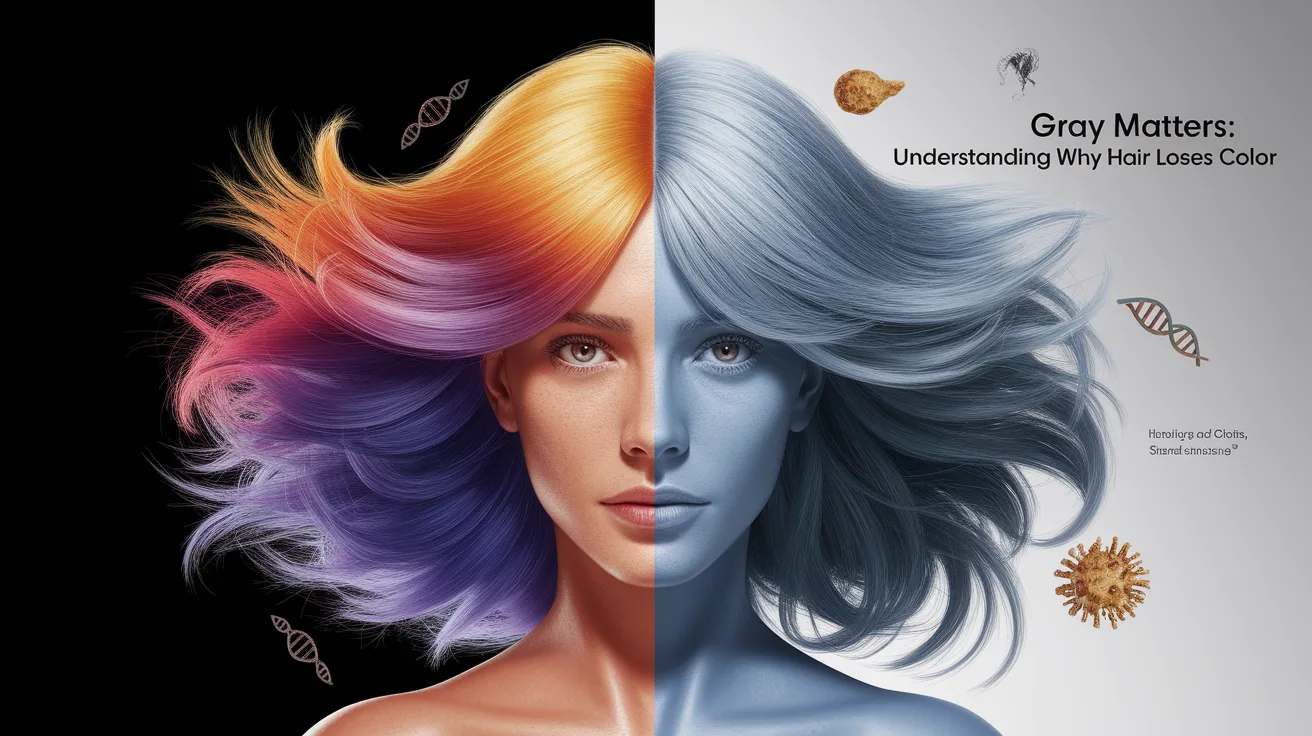 Illustration for Gray Matters: Understanding Why Hair Loses Color